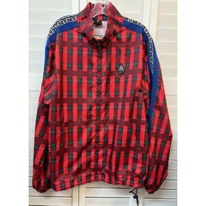 Nike Giannis Coming to America Red Plaid Full Zip Track Jacket Size M CW4755-657